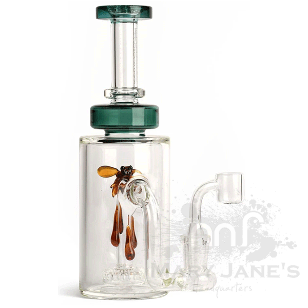 Red Eye Glass 8.5" Apiary Concentrate Dab Rig W/Hornet & UFO Perc-Teal