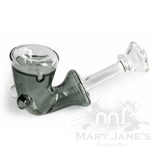 Red Eye Glass 4.5" Long Calabash Handpipe-Smoke and Clear
