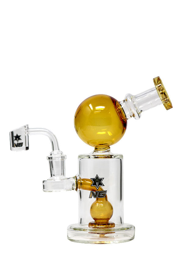 Nice Glass 6.5 inch Showerhead Orb Rig - Yellow