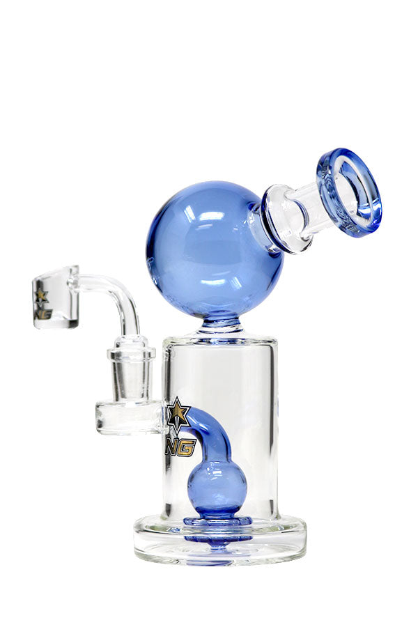 Nice Glass 6.5 inch Showerhead Orb Rig - Blue