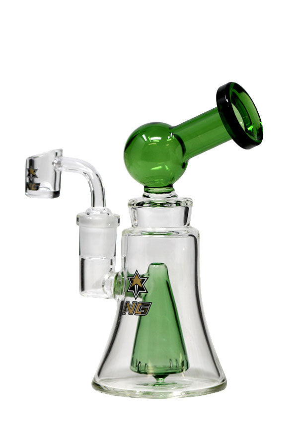 Nice Glass 6.5 inch Cone Perc Orb Rig - Green