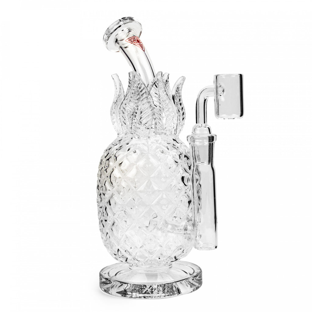 Pineapple Dab Rig - Red Eye Glass 8.5" - Clear