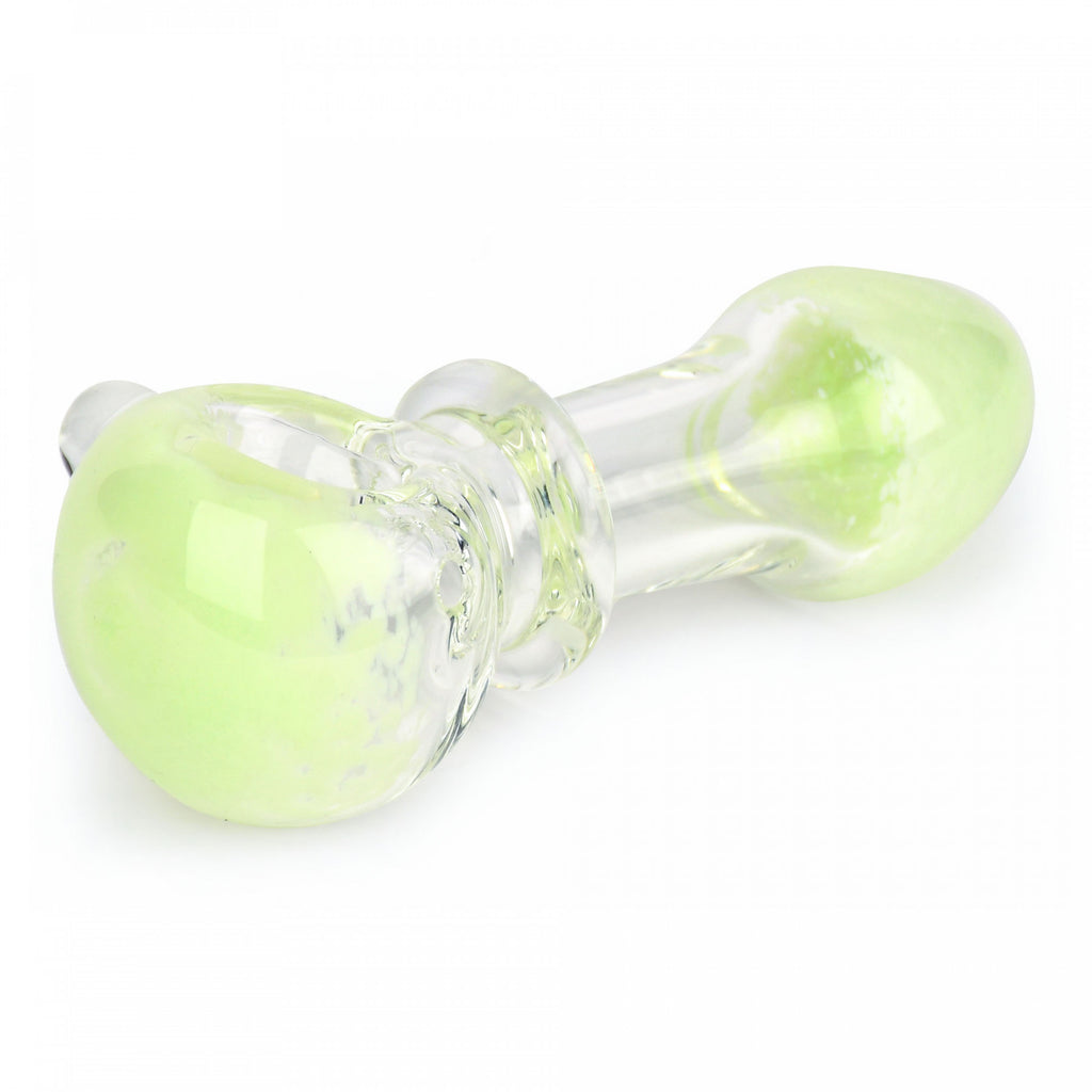 Red Eye Glass 4" Pastel Fritter Hand Pipes - Green