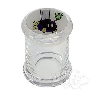 3" Glass Pop-Top Jars bomba bong