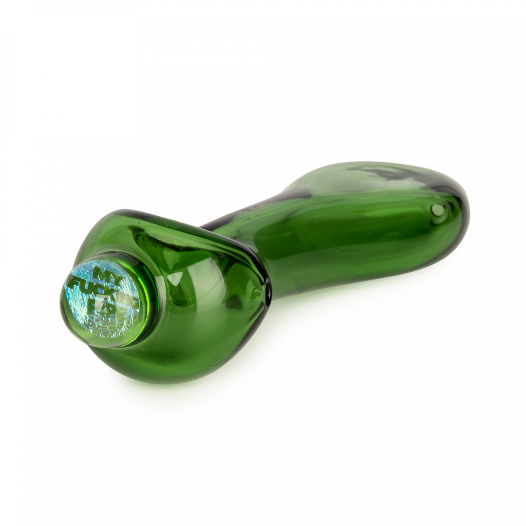 Spoon Hand Pipe W/Dichroic Image Marble (Assorted)