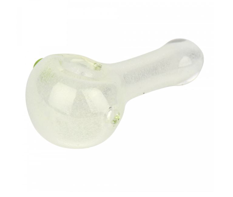 3" Glow in the dark dotted glass handpipe