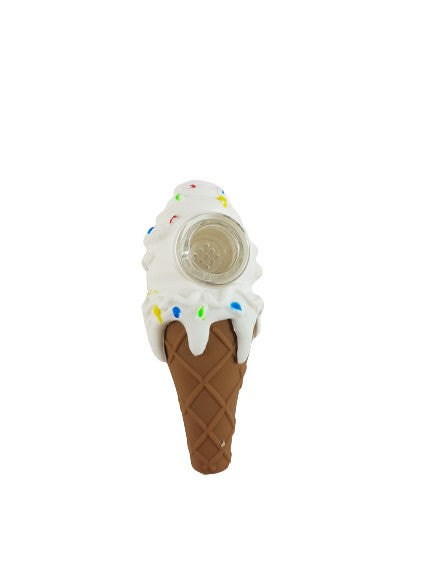 OG Silicone Ice Cream Cone Pipe vanilla