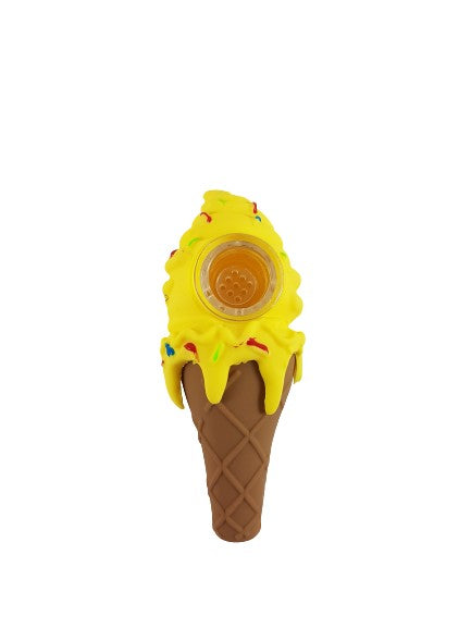 OG Silicone Ice Cream Cone Pipe yellow