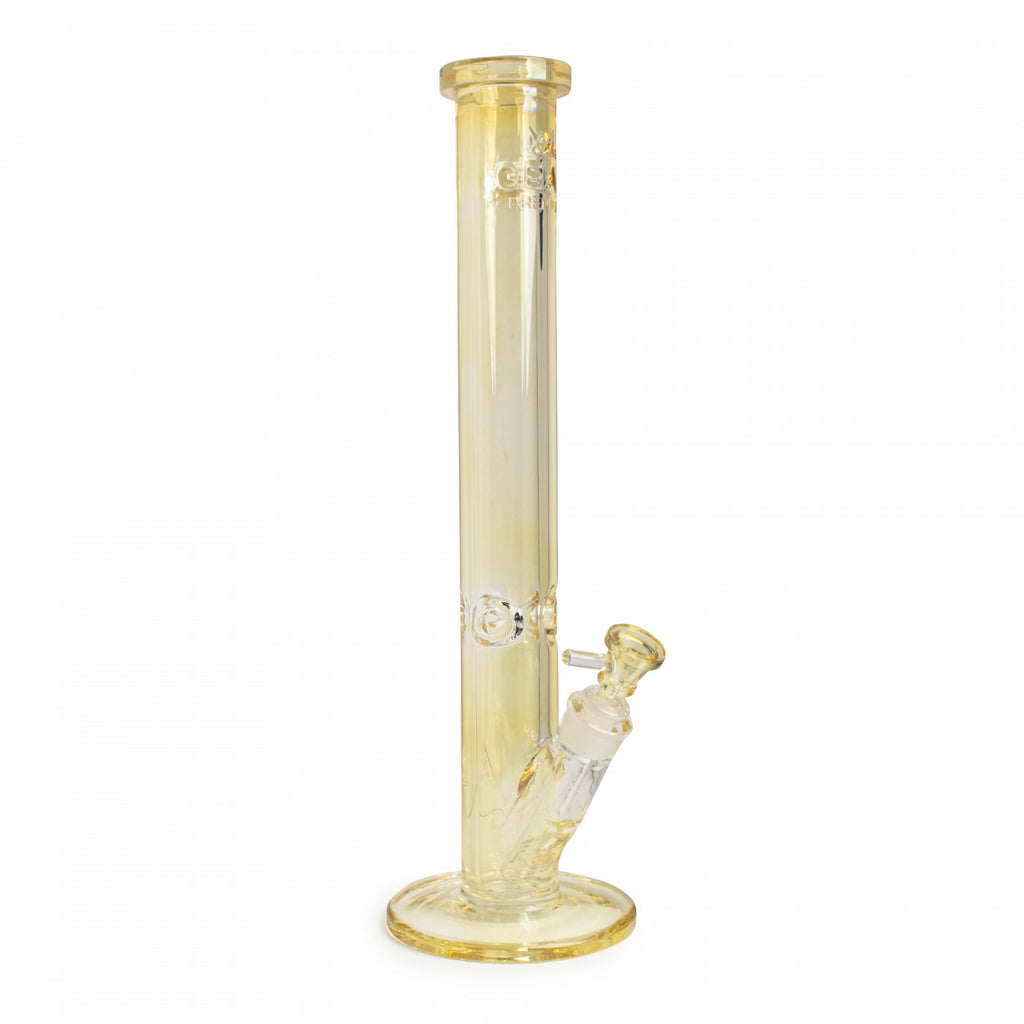 Gear Premium 18" 9mm Thick Straight Tube Bongs W/Debossed Logo - Color Changing