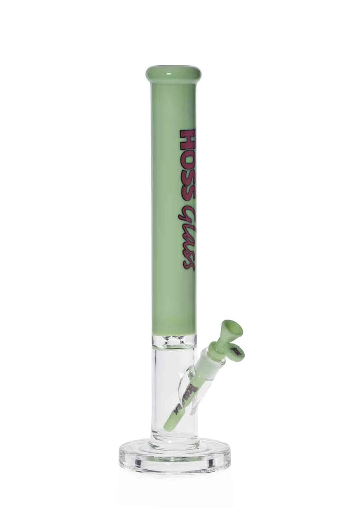 Hoss Glass 18" Straight Tube Bong with Colored Top