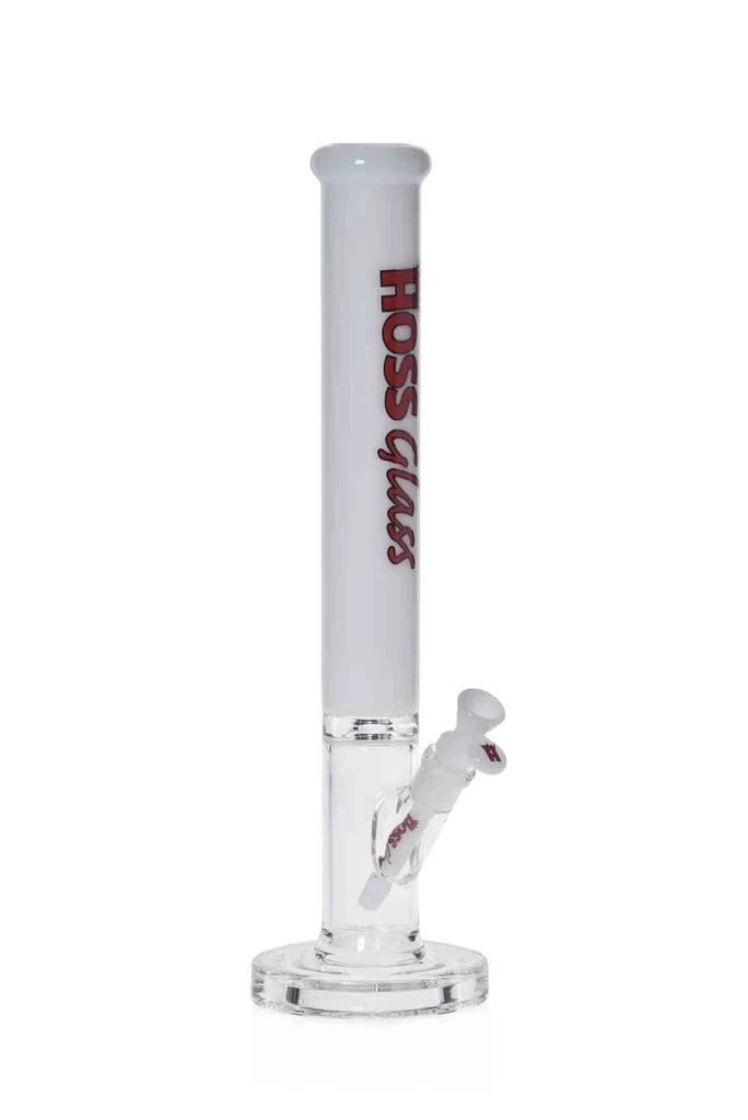 Hoss Glass 18" Straight Tube Bong with Colored Top