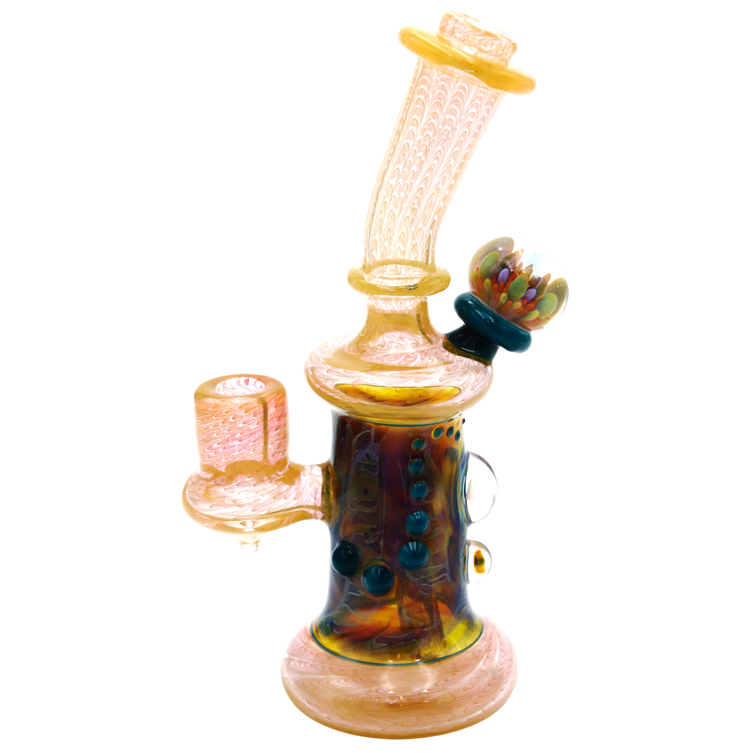 Opalized Rig Hippo Glass - Dots W/ Opal Rig – Mary Jane's Headquarters