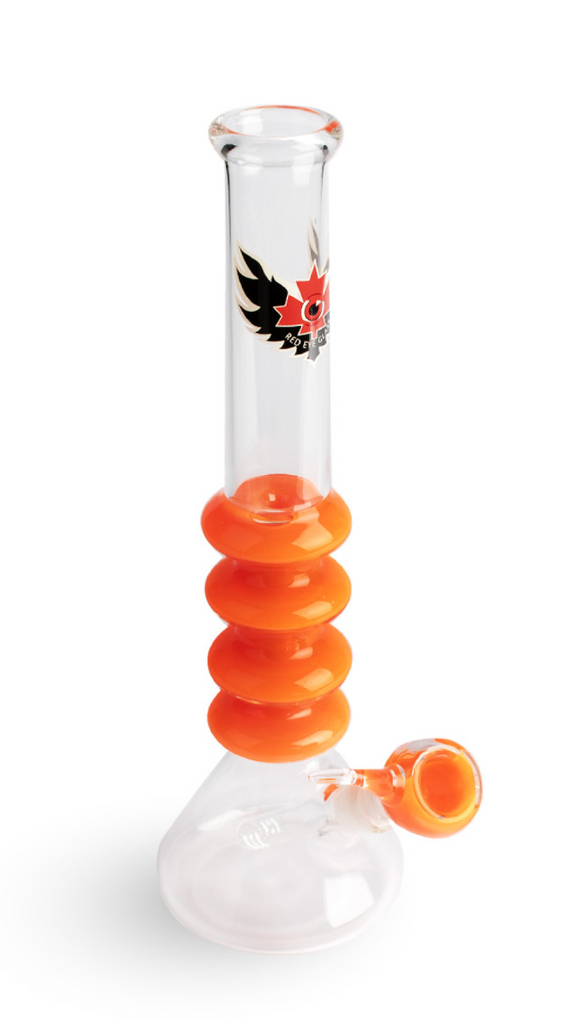 Sparkle Liquid Bong Orange Red Eye Glass 14" 